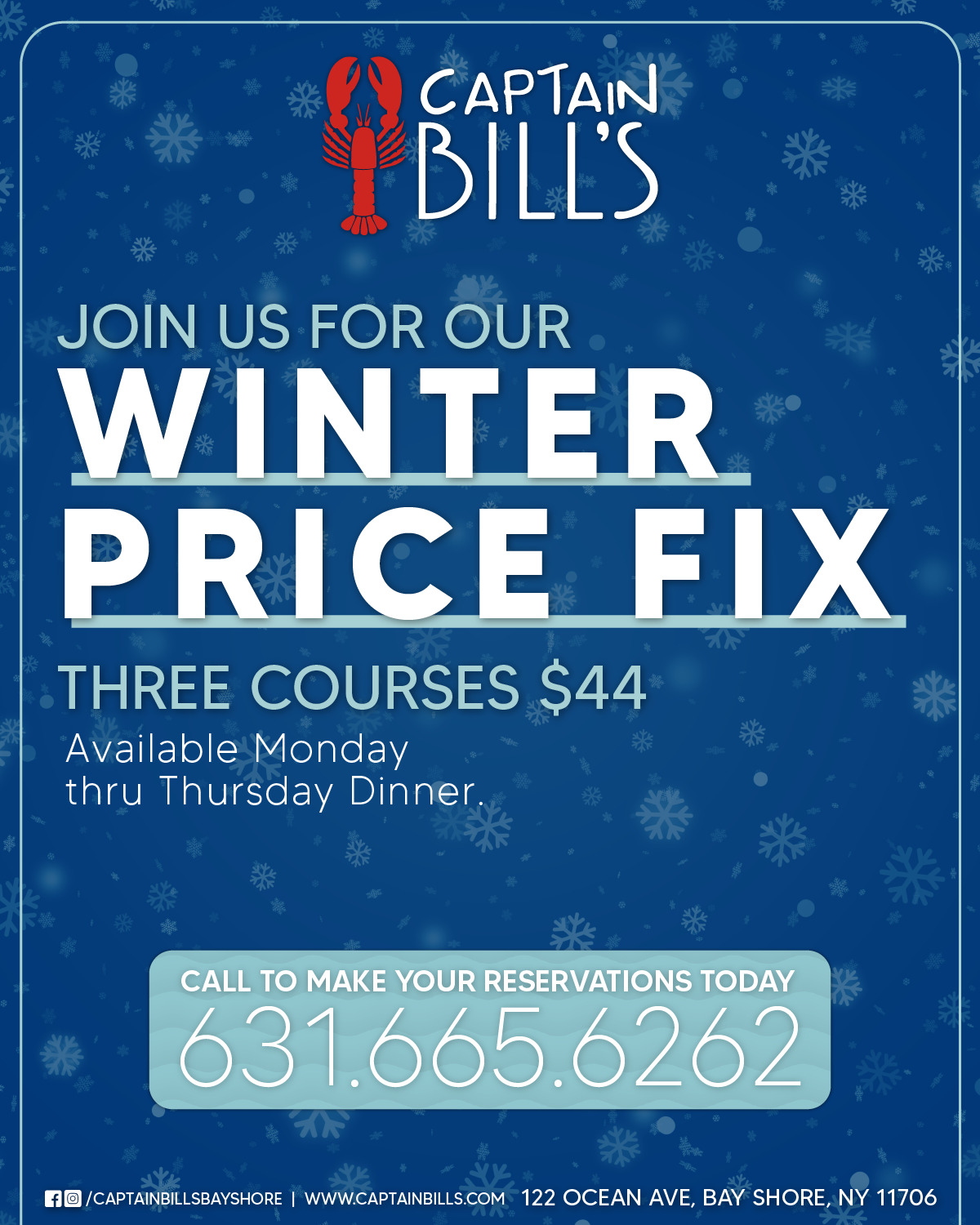 Our Winter Price Fixe!